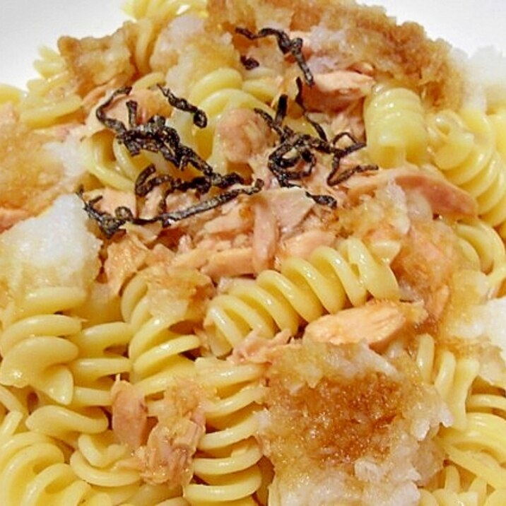 ツナ大根パスタ塩昆布添え